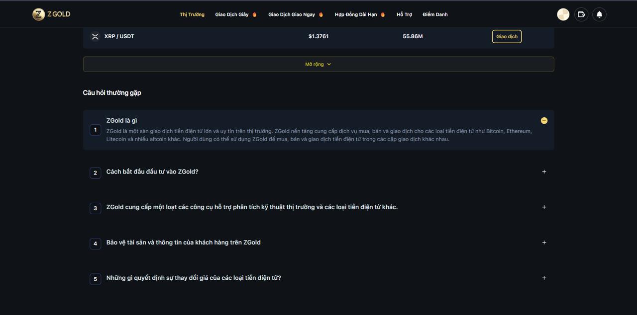 Code App Sàn Giao Dịch Vàng & Crypto ZGold: Giá Vàng Realtim - ảnh 5