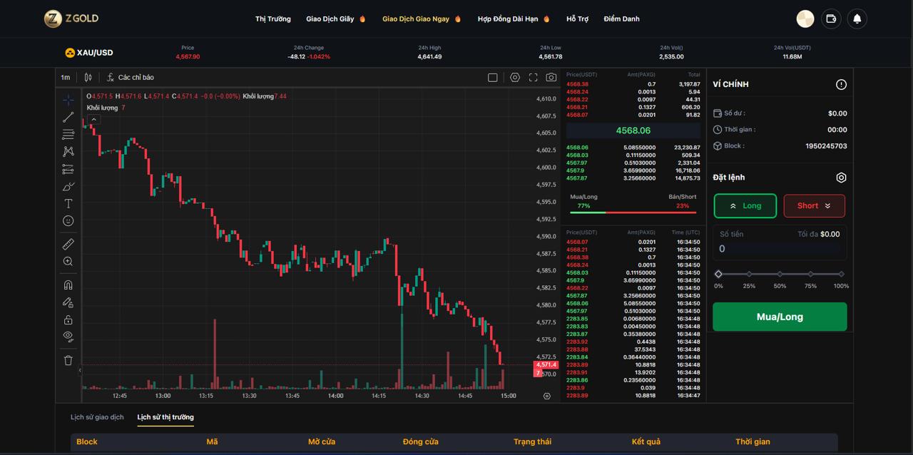 Code App Sàn Giao Dịch Vàng & Crypto ZGold: Giá Vàng Realtim - ảnh 7