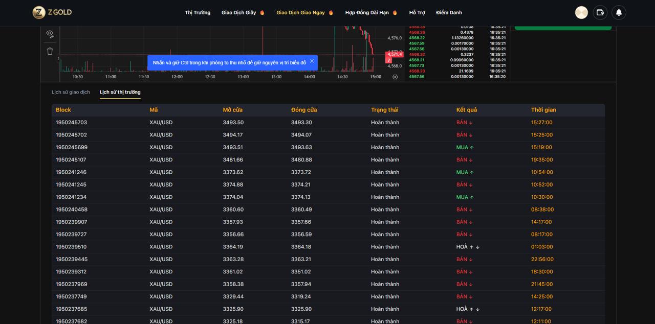 Code App Sàn Giao Dịch Vàng & Crypto ZGold: Giá Vàng Realtim - ảnh 8