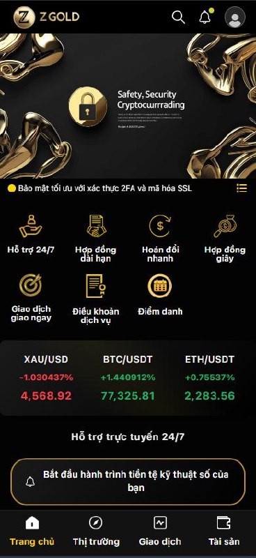 Code App Sàn Giao Dịch Vàng & Crypto ZGold: Giá Vàng Realtim - ảnh 13